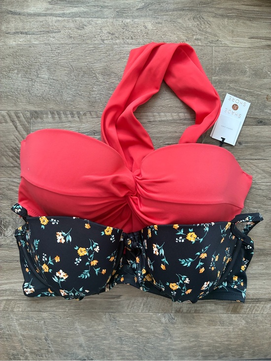 Shade & Shore Tops - Shade & Shore 2 Bikini Swim Tops Floral Plain One Strap